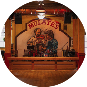 Photo of the stage inside Mulate's